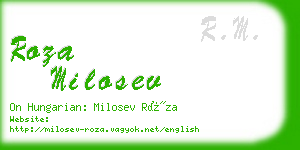 roza milosev business card